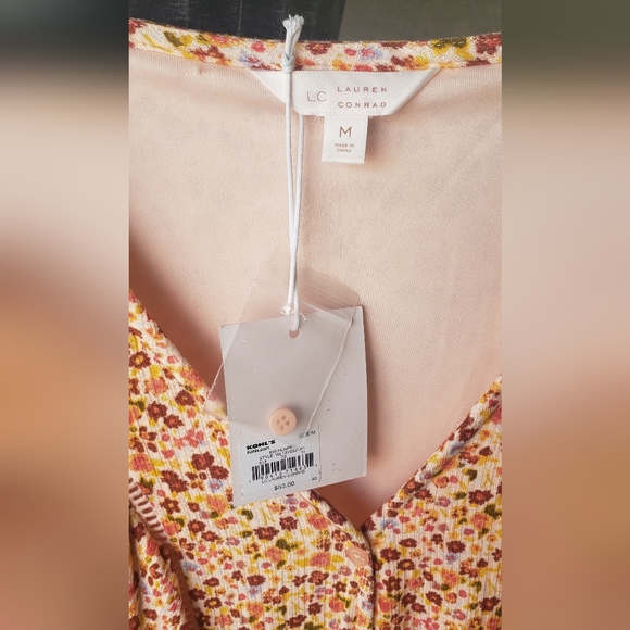 LC Lauren Conrad sundress Soft summer pattern. Underlining slip,  NWT bohemian - Picture 10 of 10